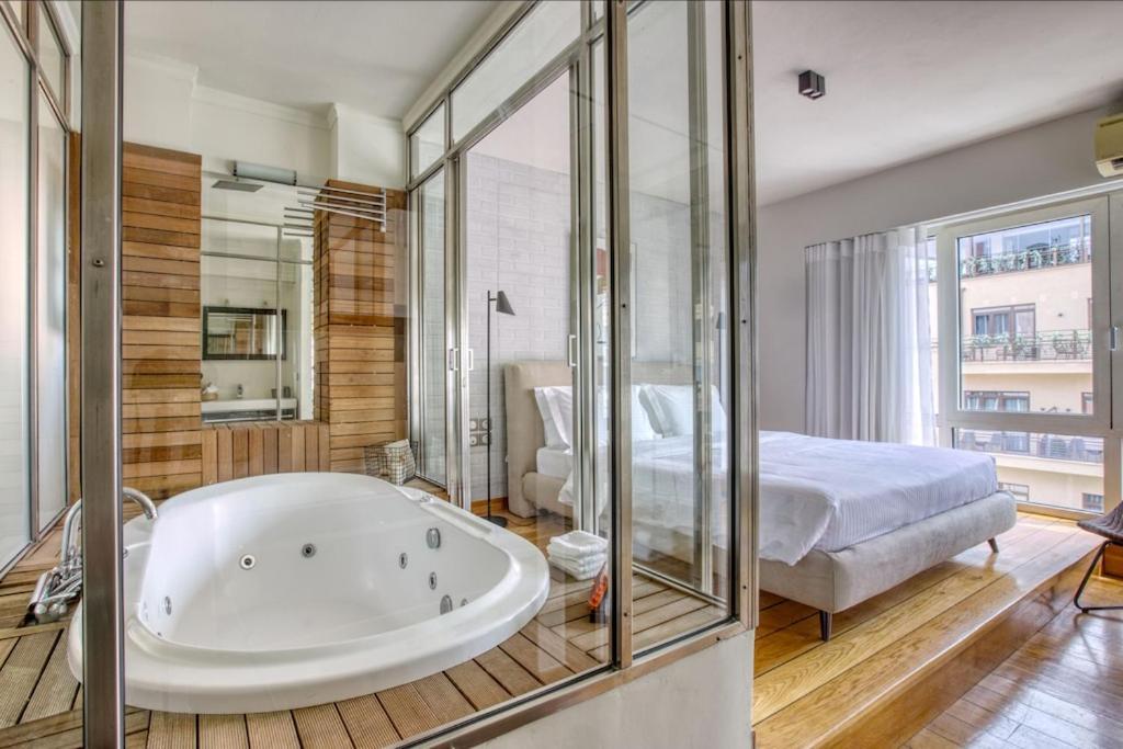 Sunny Luxury Loft,Stunning Acropolis View, Jacuzzi Atenas Exterior foto