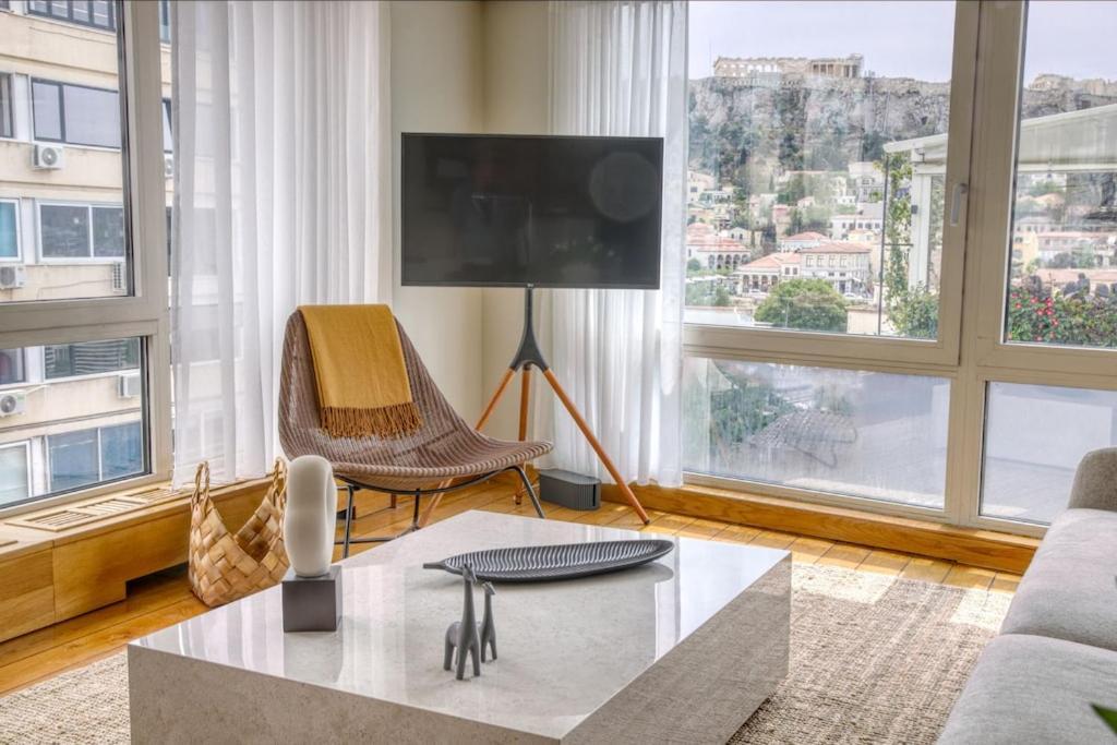 Sunny Luxury Loft,Stunning Acropolis View, Jacuzzi Atenas Exterior foto